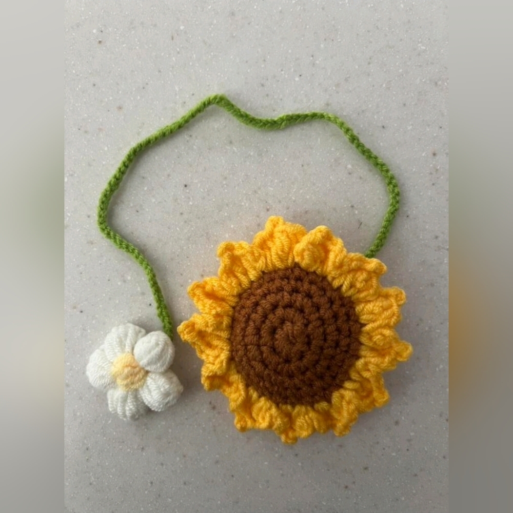 Crochet Sunflower & Daisy Curtain Tieback 🌼
